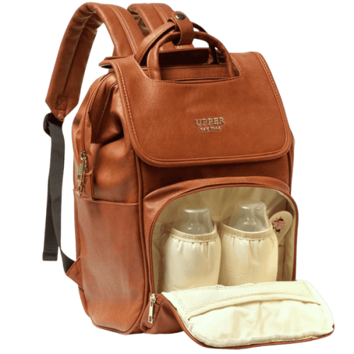 Women’s Diaper Bag Backpack - Leather Diaper Bag Backpack for Women Gift