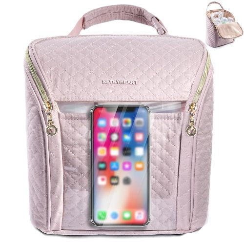 SFYBYHEART Breastmilk Cooler Travel Bag for 3 Baby Bottles - Insulated Bottle Bag for Daycare - Breastmilk Storage Bag