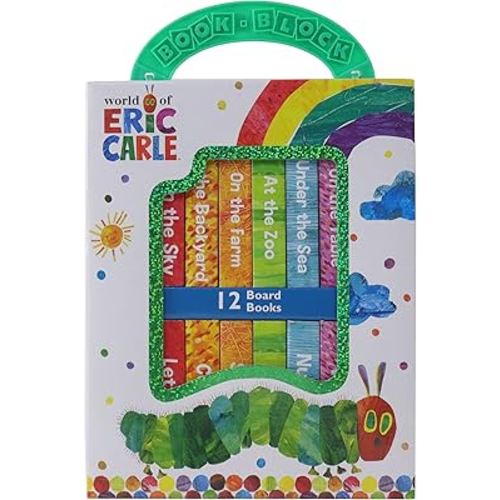 World of Eric Carle, My First Library 12 Board Book Set - First Words, Alphabet, Numbers, and More! Baby Books - PI Kids