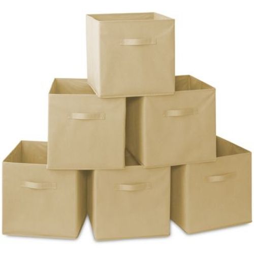 Casafield Set Of 6 Collapsible Fabric Storage Cube Bins, Teal - 11" Foldable Cloth Baskets For Shelves And Cubby Organizers