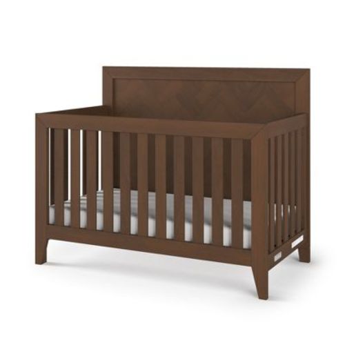 Child Craft Kieran 4-in-1 Convertible Crib, Converts to Day Bed, Toddler Bed, Full Size Bed, 3 Mattress Positions, Baby Safe Finish (Toasted Chestnut)