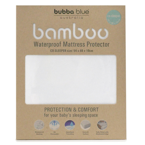 Bamboo White Co Sleeper/Bedside Sleeper Waterproof Mattress Protector