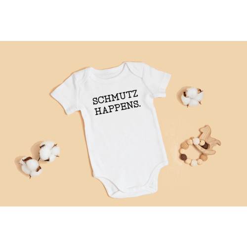 Schmutz Happens Funny Jewish Baby Onesie/Toddler Shirt- FREE SHIPPING