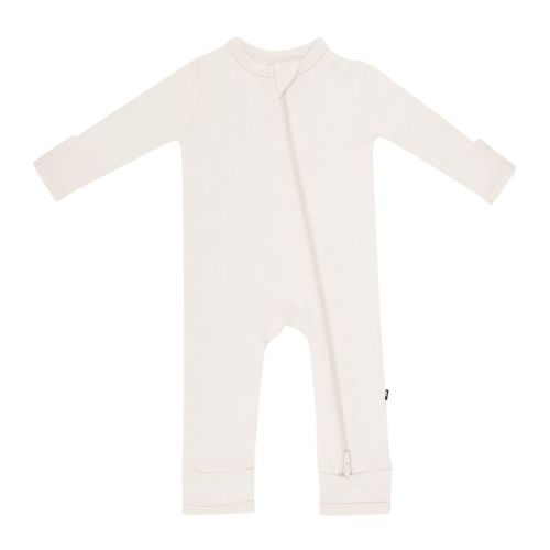 Kyte Baby Zippered Romper in Oat 0-3 Months