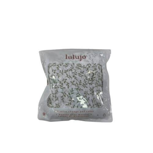 Lulujo Muslin Change Pad Cover, Greenery
