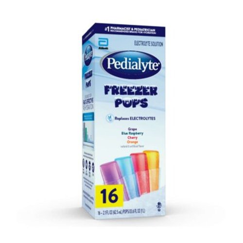 Pedialyte Electrolyte Solution Freezer Pops, Variety Pack, Pack of 16 HSA/FSA Eligible