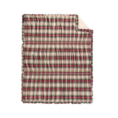 Holiday Plaid Smocked Comforter & Shams | Pottery Barn Kids