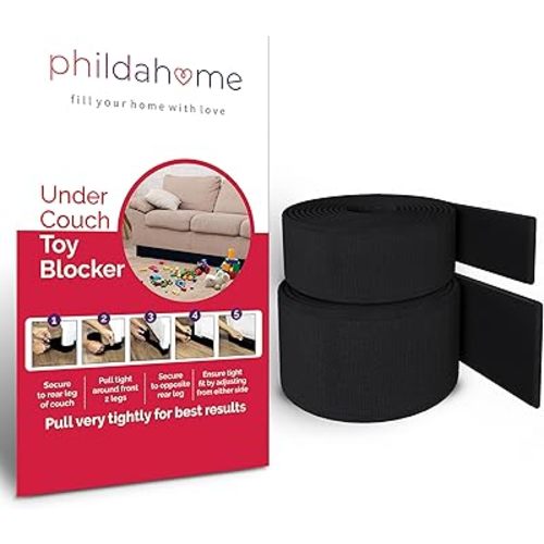 Under Couch Blocker for Kid and Pet Toys, Toy Blocker for Under Couch, Fits Standard Couches with Short Legs (132" x 3")