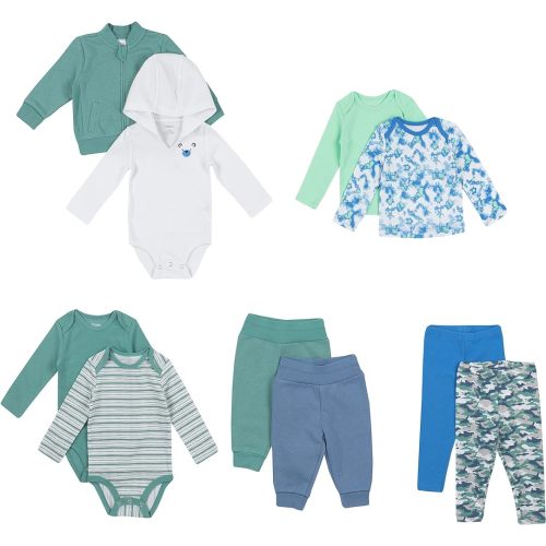 Hanes Baby and Toddler Flexy Soft 4-Way Stretch Knit and Fleece Wardrobe Gift Set