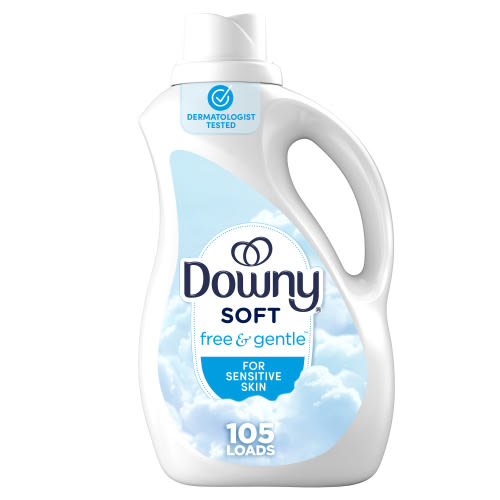 Downy Free & Gentle Hypoallergenic Fabric Softener, 77 fl oz, 105 Loads