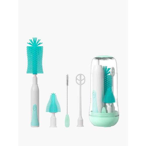 Electric Bottle Cleaning Brush, Baby Bottle Brush Cleaner Water Bottle Cleaning Kit, Nipple Brush Pacifier Cleaner Straw Cleaner Brush for Newborns,4 Packs Set