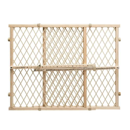 Evenflo Position & Lock Value Adjustable Wood Baby Gate, (Natural), Fits Openings 26 - 42 in. Wide