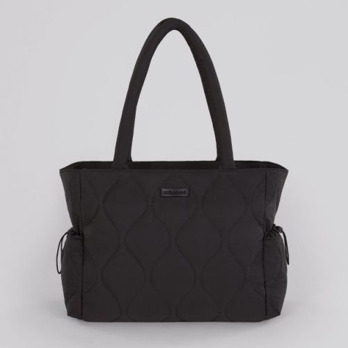 Motherhood Quilted Tote Diaper Bag, Black