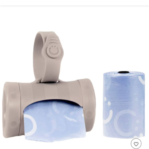 Ubbi Retractable On-the-Go Bag Dispenser for Baby Travel, Diaper Bag Accessory Must Have for Newborns, Helpful Baby Accessory, Taupe