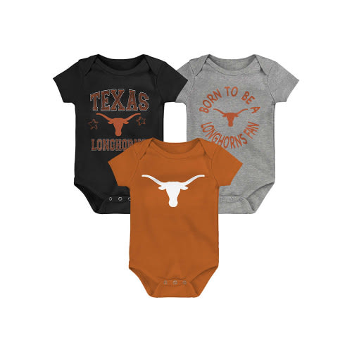 Texas Longhorns Baby Burnt Orange Born to Be 3pk One Piece