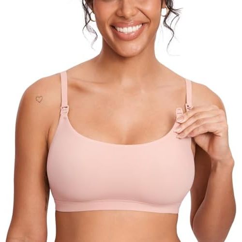MOMANDA Women's Inbarely Nursing Bra Seamless Wireless Nursing Bras Unlined Maternity Bralettes for Breastfeeding