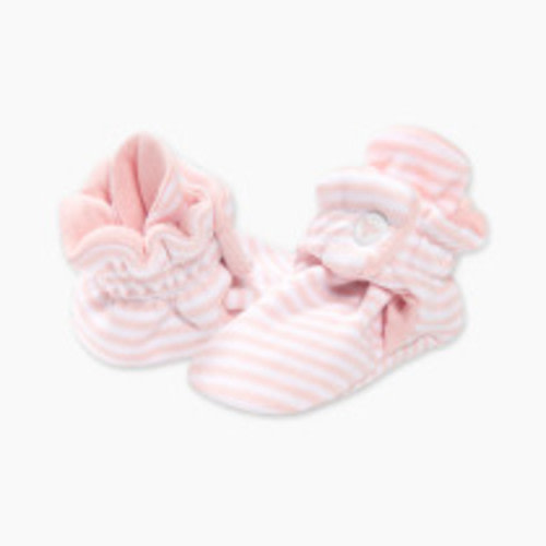Burt's Bees Baby Organic Cotton Booties - Blossom Stripe, 0-3 M