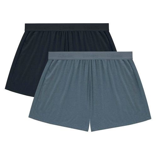 Hanes Women's Originals Sleep, 2-Pack, Comfywear Supersoft Lounge Shorts Pack, 3.25"
