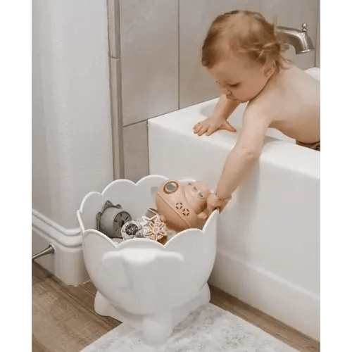 Bath Toy Storage - 2 Piece Baby Bathtub Toy Holder with Removable Base for Draining - Drying Kids Bucket Caddy Bathroom Shower Toy Organizer for Baby Bath Toys Outside Tube (Bath Buddy Toy Storage) : Toys & Games