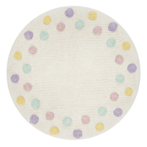 Tiny Dreamers Multicolor Polka Dot Washable Tufted Accent Rug 3 | At Home