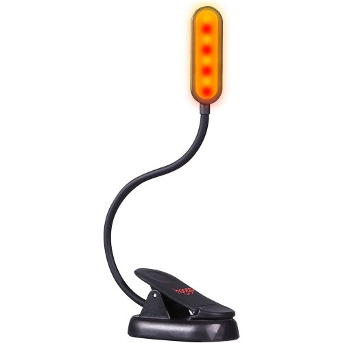 hooga Amber Book Light, Blue Light Blocking - Dual Mode Rechargeable Night Reading Light, 1600K Amber and 625nm Red for Reading in Bed at Night. Gift for Students, Kids, Travel, Study.