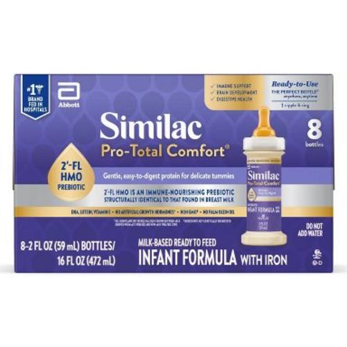Similac Pro-Total Comfort Ready to Feed Infant Formula Bottles - 2 fl oz/8ct