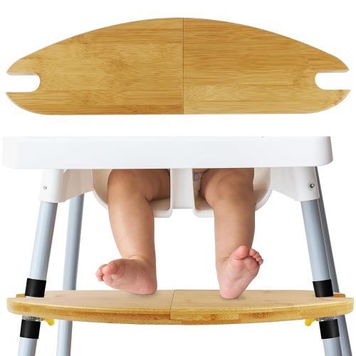 Baby Bamboo High Chair Accessories Compatible with Antilop IKEA Footrest, Adjustable Foot Rest