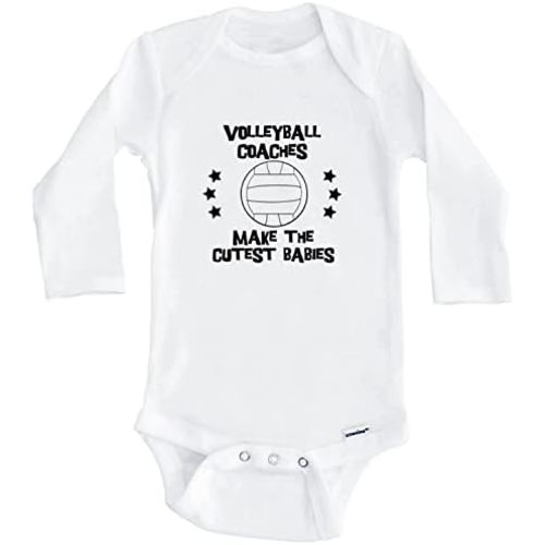 Volleyball Coaches Make The Cutest Babies Funny Volleyball Baby Bodysuit (Long Sleeve)