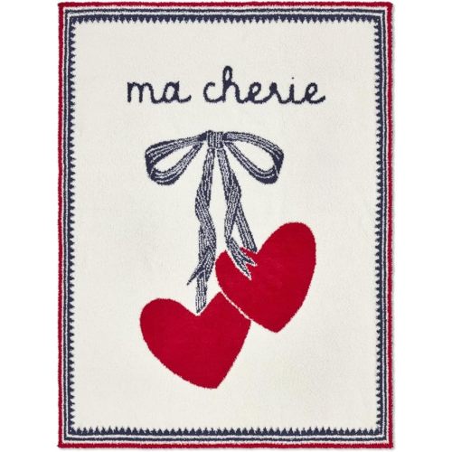 Barefoot Dreams® CozyChic® Ma Cherie Stroller Blanket, Cream Multi, 30"x40"