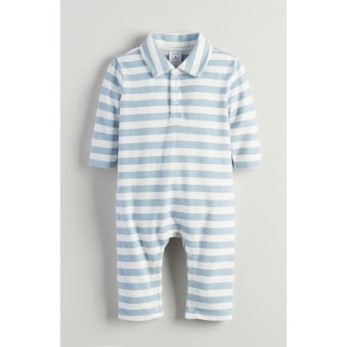 Stripe Cotton Romper, 9M