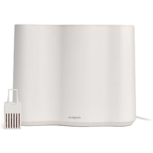Vitruvi Cloud Bedside Humidifier, White Humidifier, 24 Hr Run Time, 602ft Coverage, Large Home Bedroom, Baby Room - Includes 3 Month Filter - Gift for Mom