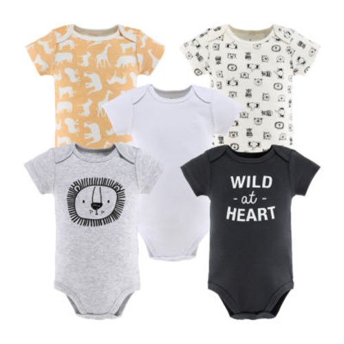 The Peanutshell Baby Unisex 5-pc. Short Sleeve Bodysuit