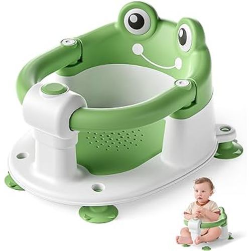 Baby Bath Seat for Babies 6 Months & up Non-Slip Toddler Bath Seats for Sitting Up Infant Bathtub Chair with Suction Cups and Soft Cushion for Baby Shower Tub Seat