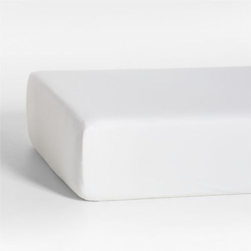 Cozy Cloud Pampas Ivory Washed Organic Cotton Baby Crib Fitted Sheet