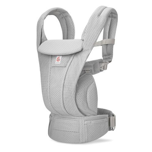 Ergobaby Omni Deluxe Baby Carrier for Newborn to Toddlers 0-48 Months (7-45 lbs) - 4-Position Breathable Mesh Baby Carrier with Ergonomic Support, Storage Pockets, and Sun Hood - Soft Olive