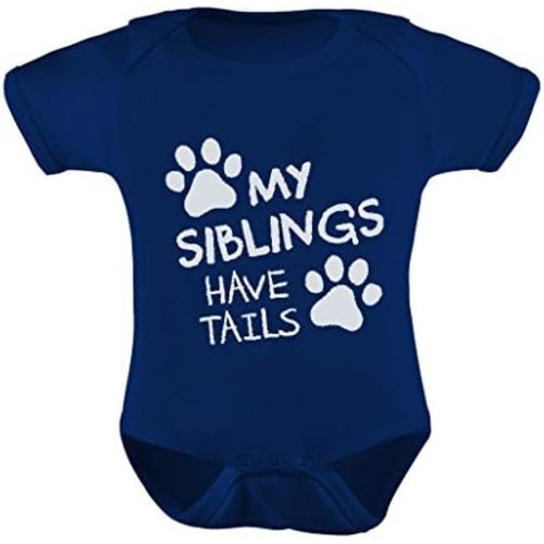 Tstars My Siblings Have Tails Dog Cat Funny Sayings Infant Baby Boy Girl Bodysuit