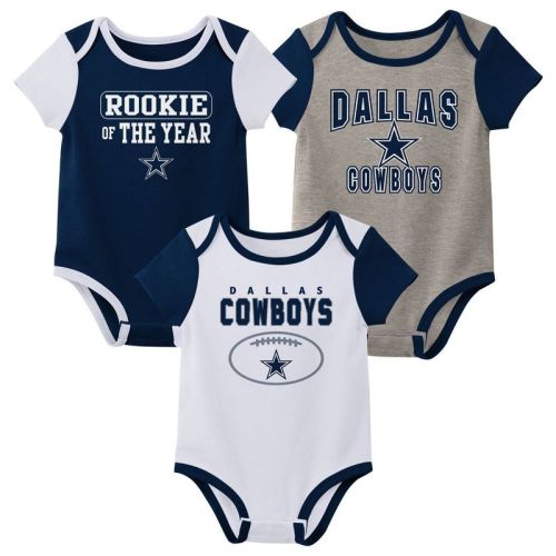 Nfl Dallas Cowboys Baby Girls' 3pk Onesies - 12m : Target