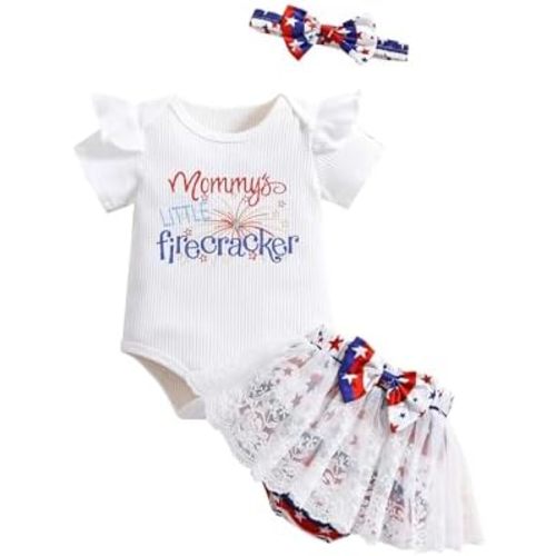 QITUDATEY Infant Baby Girl Outfits Newborn Romper+Short Tutu Skirt+Headband 3Pcs Set Baby Coming Home Dress 0-18 Months