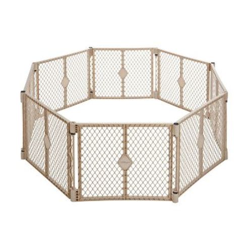 Toddleroo by North States Superyard Indoor Outdoor 8 Panel Freestanding Gate