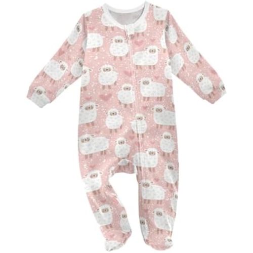 Dussdil Baby One-Piece Footies Newborn Rompers Pajamas Cotton Footed Pjs for Sleep Play Boys Girls 3 6 9 12 18 24m