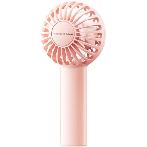 SWEETFULL Mini Portable Fan - Rechargeable Handheld Fan, 3 Speeds Personal Hand Gifts for Travel, Makeup, Eyelash, Kids, Girls, Women - USB, Cute Design