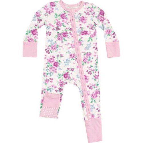 Print Convertible Zip Romper, 0-3M