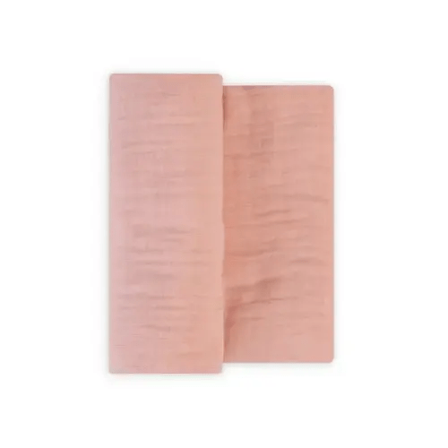 The Little Linen Co. Muslin Wrap Harvest Bunny Solid Pink 1 Pack | Baby Bunting AU