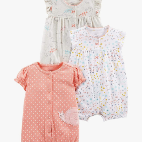 Simple Joys by Carter's baby-girls 3-pack Snap-up Rompers