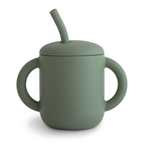 Silicone Training Cup + Straw Dried Thyme One Size