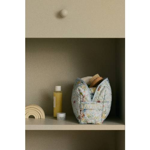 QUILTED COTTON DIAPER BAG