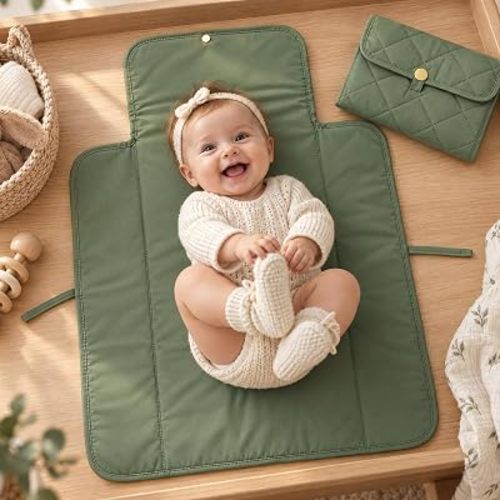 Portable Diaper Changing Pad - Soft and Easy to Clean Mat for Babies