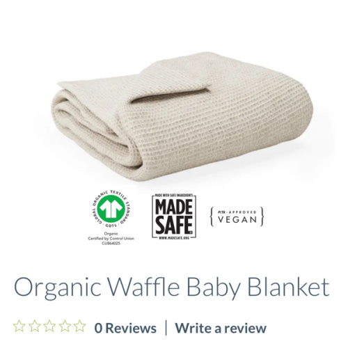 Organic Waffle Baby Blanket