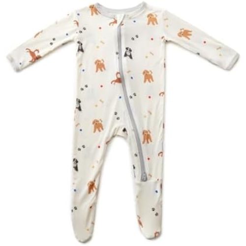 Bamboo Little Soft Baby Footie Pajamas, Baby Clothes, Newborn Sleepers, 95% Viscose and 5% Spandex, 0-24 Months