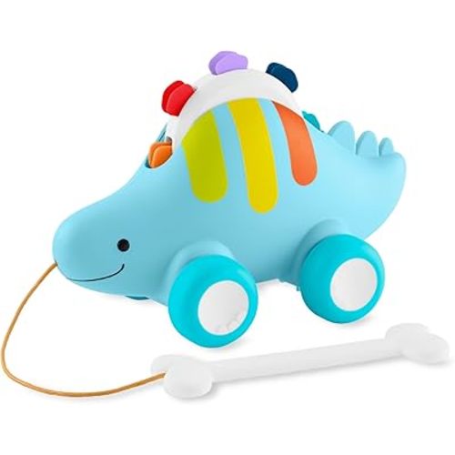 Skip Hop Dinosaur Pull Along Baby Musical Toy, 3-in-1, Explore & More